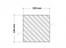 Bara patrata aluminiu 130 mm 1